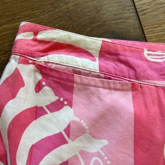 Vintage Lilly Pulitzer Pink Zebra Ankle Pants Flat Front / 4 - Picture 4 of 13